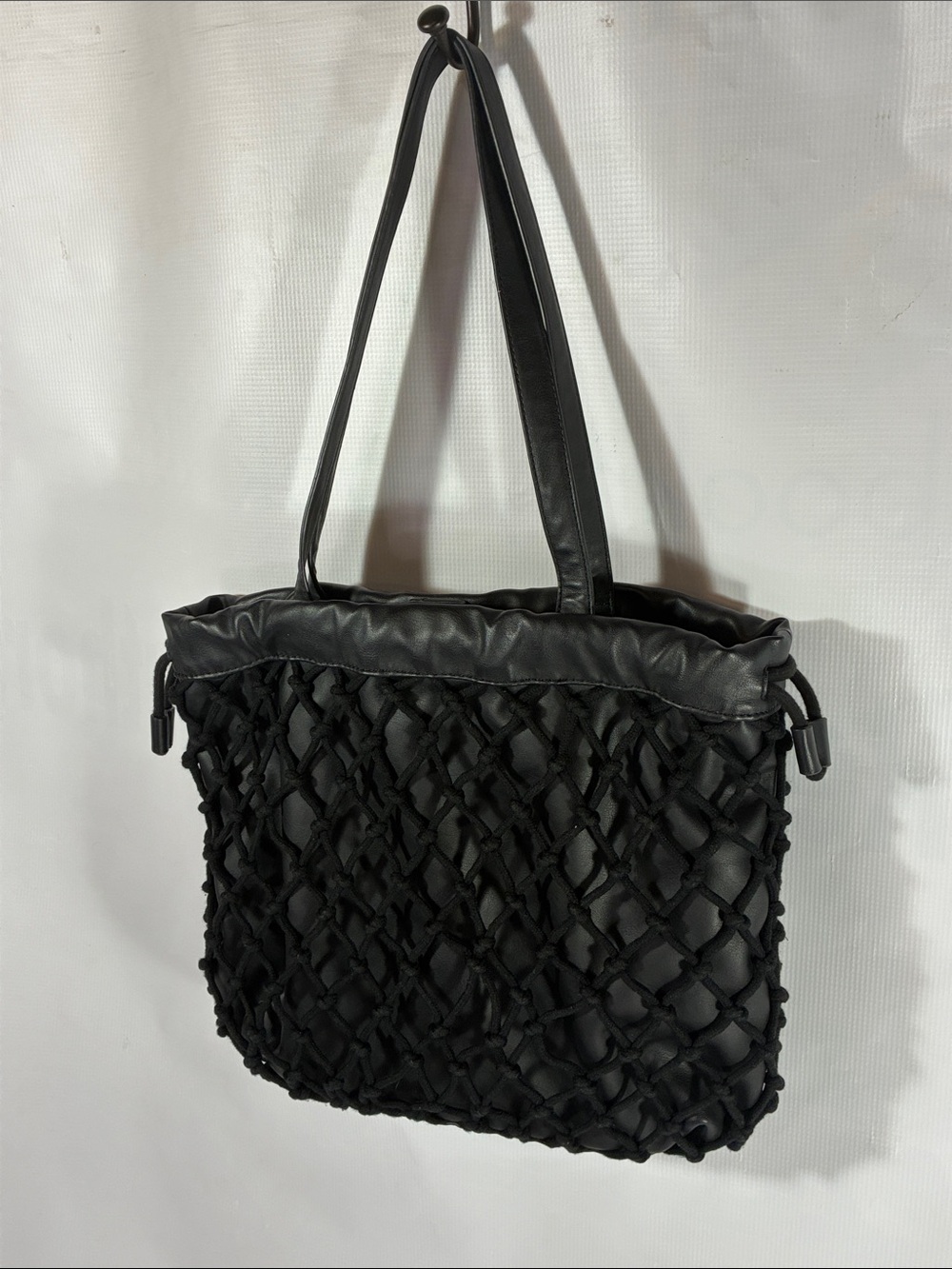 Simply Vera Vera Wang Black Woven Shoulder Bag